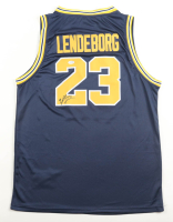 Yaxel Lendeborg Signed Wolverines Jordan Authentic Jersey (JSA) at PristineAuction.com