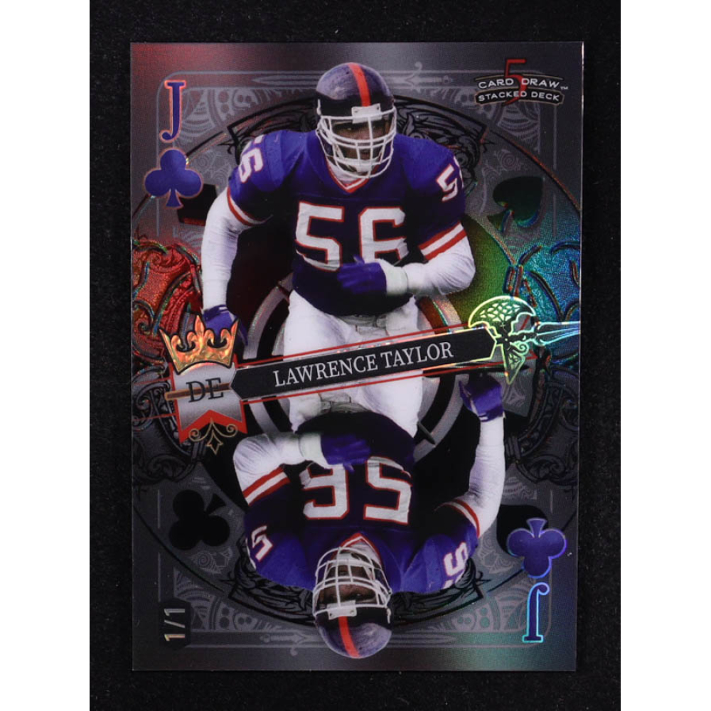 Lawrence Taylor 2024 Wild Card 5 Card Draw Stacked Jack of Clubs Black #SDPCLTN #1/1 at PristineAuction.com
