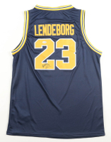 Yaxel Lendeborg Signed Wolverines Jordan Authentic Jersey (JSA) at PristineAuction.com