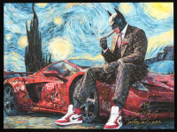 "Midnight Indulgence" 2026 18x24 Original Painting on Fine Art Paper by Tadas Zaicikas | TedyZet (Zaicikas) at PristineAuction.com