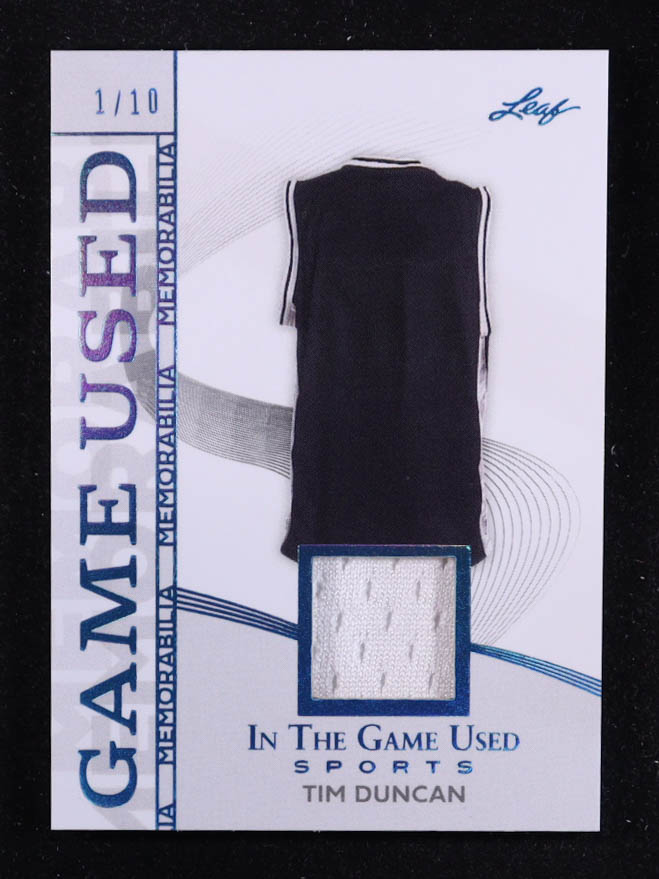 Tim Duncan 2025 Leaf ITG Used Sports Game Used Memorabilia Turquoise Foil JSY #GM44 #01/10 at PristineAuction.com Tim Duncan 2025 Leaf ITG Used Sports Game Used Memorabilia Turquoise Foil JSY #GM44 #01/10 at PristineAuction.com