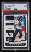 C.J. Stroud 2023 Panini Contenders Retail Season Ticket #40 RC (PSA 9) at PristineAuction.com