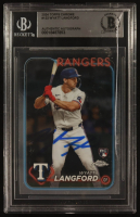 Wyatt Langford Signed 2024 Topps Chrome #122 RC (BGS) at PristineAuction.com