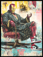 "Iron Calm #2" 2026 18x24 Original Painting on Fine Art Paper by Tadas Zaicikas | TedyZet (Zaicikas) at PristineAuction.com