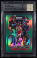 Dominique Wilkins 2021-22 Panini Prizm Green #252 With Game Used Jersey Swatch (BGS 9) at PristineAuction.com