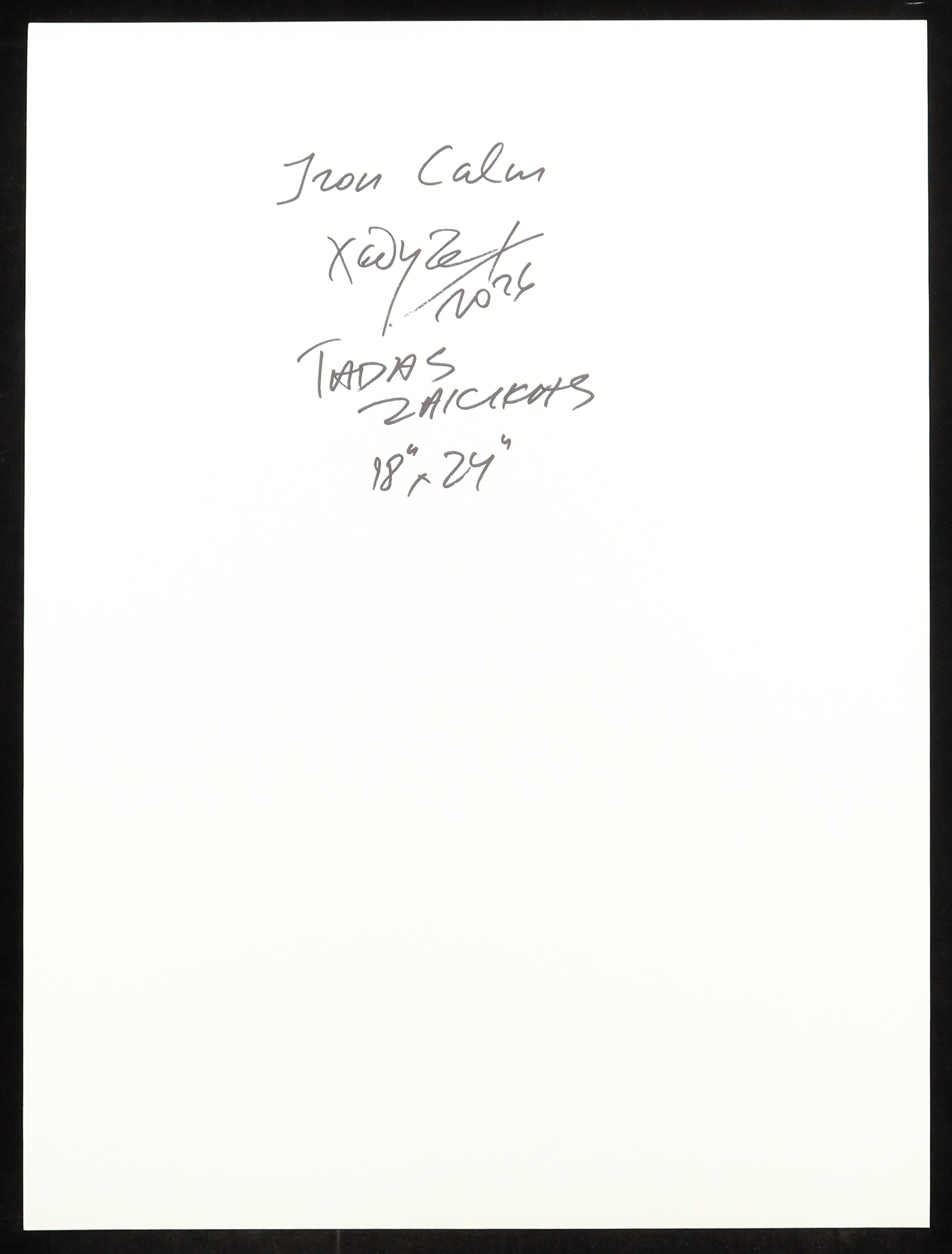 "Iron Calm #1" 2026 18x24 Original Painting on Fine Art Paper by Tadas Zaicikas | TedyZet (Zaicikas) at PristineAuction.com "Iron Calm #1" 2026 18x24 Original Painting on Fine Art Paper by Tadas Zaicikas | TedyZet (Zaicikas) at PristineAuction.com