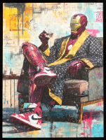 "Iron Calm #1" 2026 18x24 Original Painting on Fine Art Paper by Tadas Zaicikas | TedyZet (Zaicikas) at PristineAuction.com