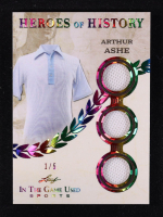 Arthur Ashe 2025 Leaf ITG Used Sports Heroes of History Rainbow #HH3 #1/5 at PristineAuction.com