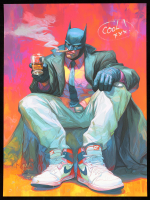 "Whiskey for The Watcher" 2026 18x24 Original Painting on Fine Art Paper by Tadas Zaicikas | TedyZet (Zaicikas) at PristineAuction.com