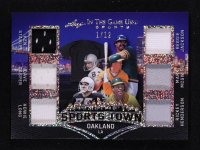 2025 Leaf ITG Used Sports Sports Town Silver Sparkle #ST13 Ken Stabler / Dave Casper / Howie Long / Reggie Jackson / Mark McGwire / Ricky Henderson #01/12 at PristineAuction.com