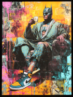 "Gotham. Served Neat" 2026 18x24 Original Painting on Fine Art Paper by Tadas Zaicikas | TedyZet (Zaicikas) at PristineAuction.com