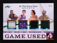 Allen Iverson / John Stockton / Steve Nash / Gary Payton 2025 Leaf ITG Used Sports Game Used 4s Memorabilia Rainbow #GQ11 #5/5 at PristineAuction.com