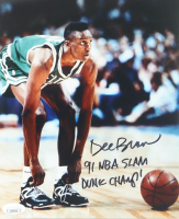 Dee Brown Signed Celtics 8x10 Photo Inscribed "91 NBA Slam Dunk Champ!" (JSA) at PristineAuction.com