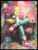 "After the Laughter" 2026 18x24 Original Painting on Fine Art Paper by Tadas Zaicikas | TedyZet (Zaicikas) at PristineAuction.com