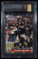 Brett Favre 1991 Pro Set #762 RC With Game Used Jersey Swatch (BGS 9) at PristineAuction.com