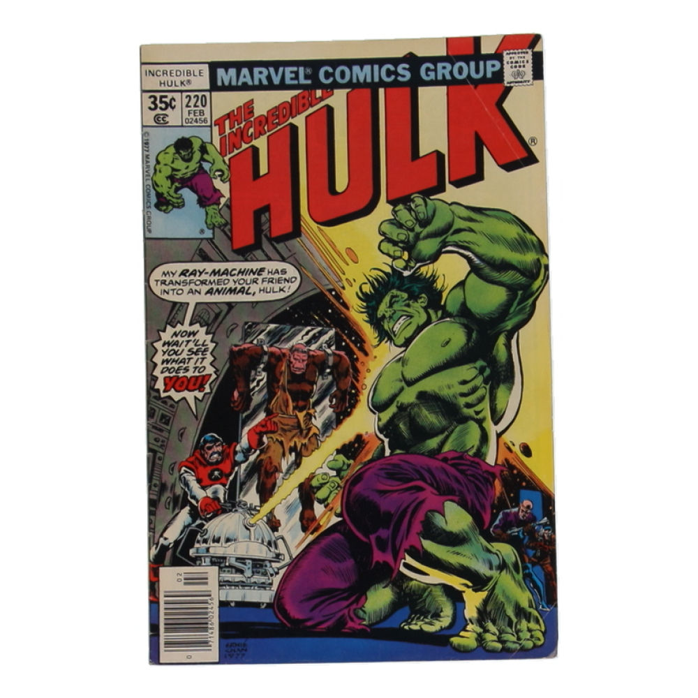 1978 "The Incredible Hulk" Issue #220 Marvel Comic Book at PristineAuction.com