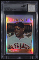 Willie Mays 1997 Topps Finest Refractors #150 With Game Worn Pants Swatch (BGS) at PristineAuction.com
