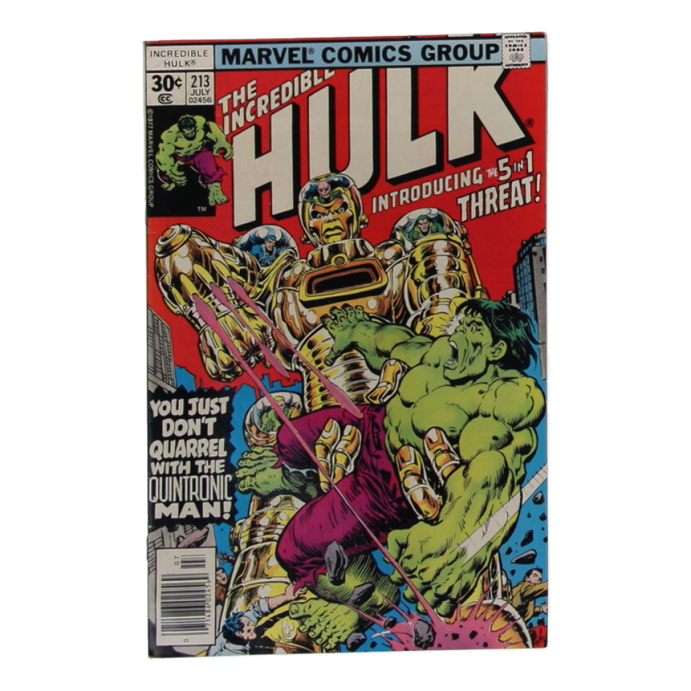 1977 "The Incredible Hulk" Issue #213 Marvel Comic Book at PristineAuction.com