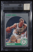 Larry Bird 1990-91 NBA Hoops #39 With 1984 Game Worn Pants Swatch (BGS) at PristineAuction.com