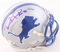 Robert Porcher Signed Lions Throwback Alternate Speed Mini Helmet (JSA) at PristineAuction.com