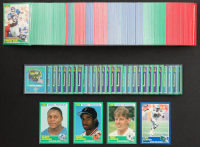1989 Score Football Factory Set of (338) Cards with Barry Sanders #257 RC, Troy Aikman #270 RC, Cris Carter #72 RC, Deion Sanders #246 RC at PristineAuction.com