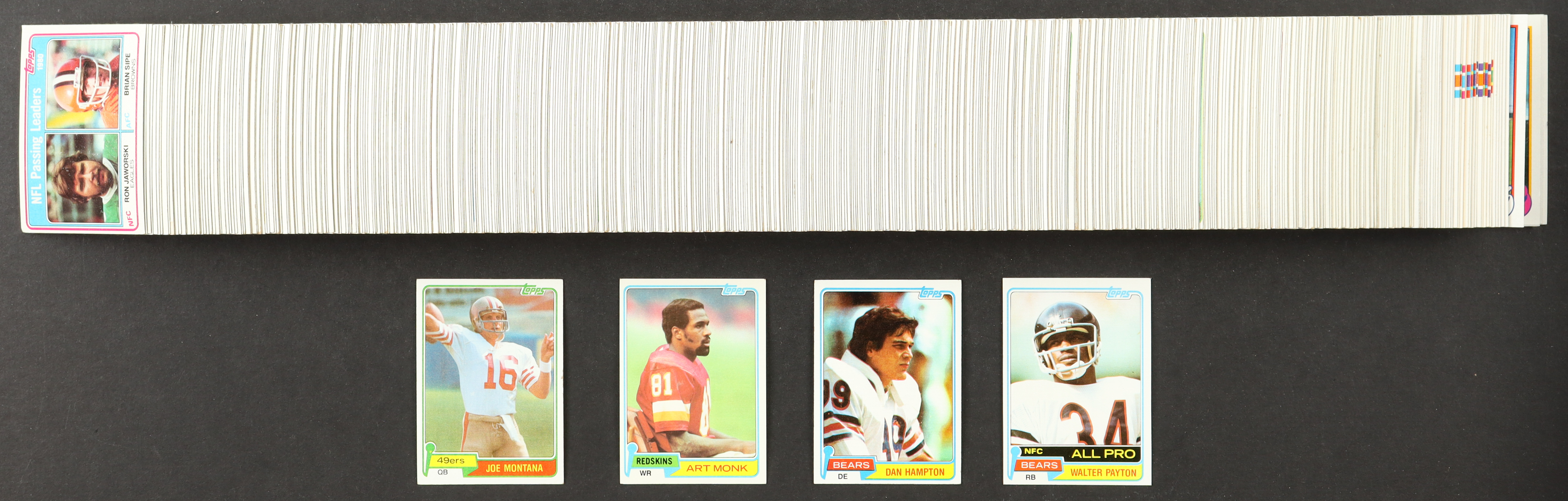 1981 Topps Football Complete Set of (528) Cards with Joe Montana #216 RC, Art Monk #194 RC, Walter Payton #400, Kellen Winslow #150 RC at PristineAuction.com 1981 Topps Football Complete Set of (528) Cards with Joe Montana #216 RC, Art Monk #194 RC, Walter Payton #400, Kellen Winslow #150 RC at PristineAuction.com