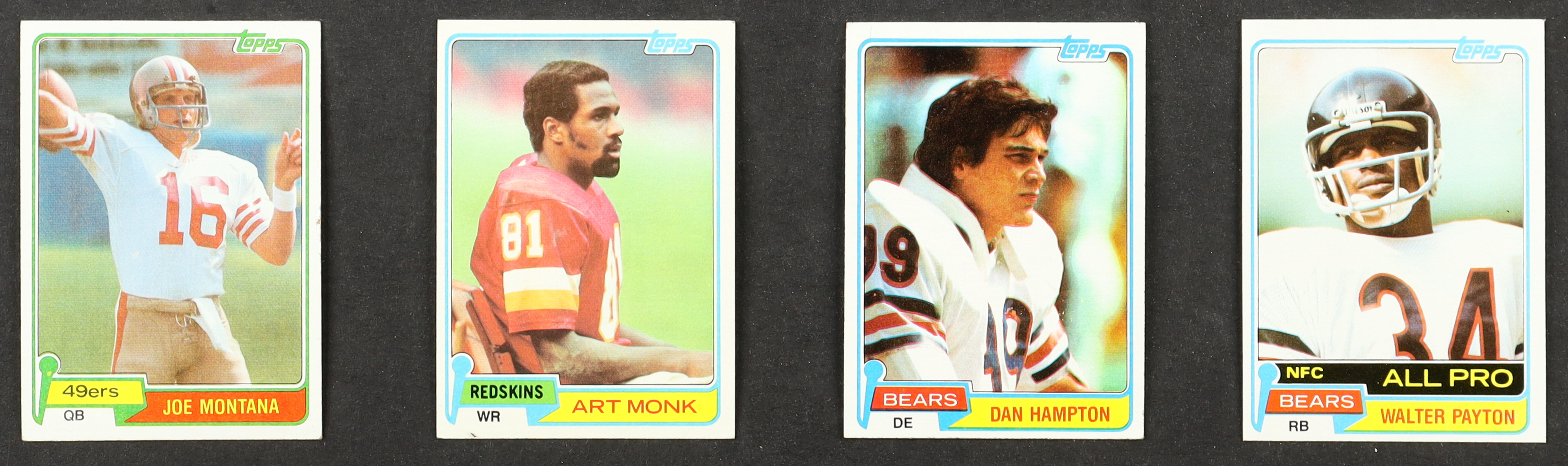 1981 Topps Football Complete Set of (528) Cards with Joe Montana #216 RC, Art Monk #194 RC, Walter Payton #400, Kellen Winslow #150 RC at PristineAuction.com 1981 Topps Football Complete Set of (528) Cards with Joe Montana #216 RC, Art Monk #194 RC, Walter Payton #400, Kellen Winslow #150 RC at PristineAuction.com