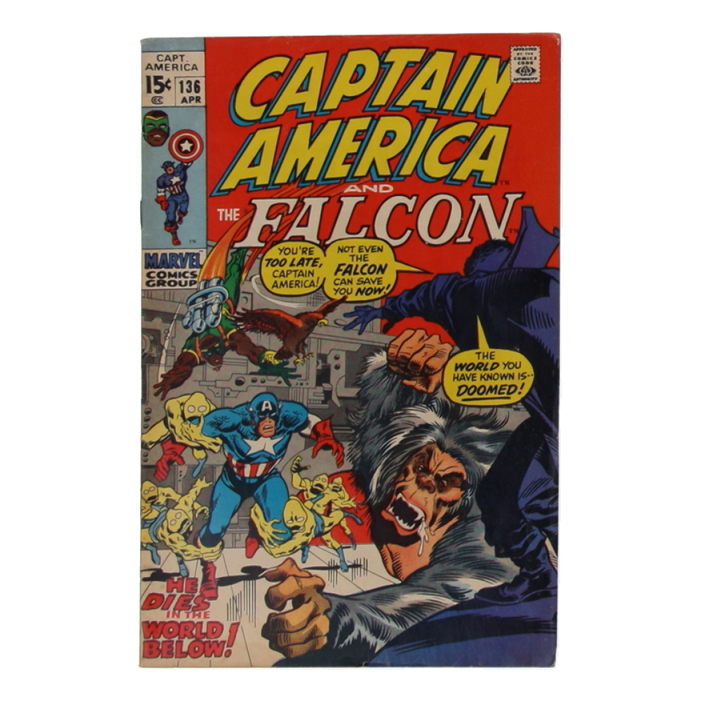 1971 "Captain America" Issue #136 Marvel Comic Book at PristineAuction.com