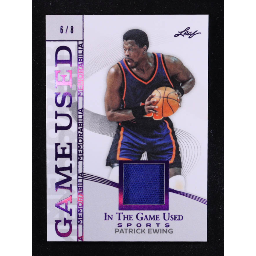 Patrick Ewing 2025 Leaf ITG Used Sports Game Used Memorabilia Purple Foil JSY #GM36 #6/8 at PristineAuction.com