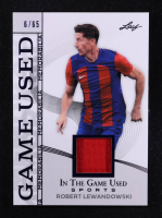 Robert Lewandowski 2025 Leaf ITG Used Sports Game Used Memorabilia Blue Foil JSY #GM41 #06/65 at PristineAuction.com