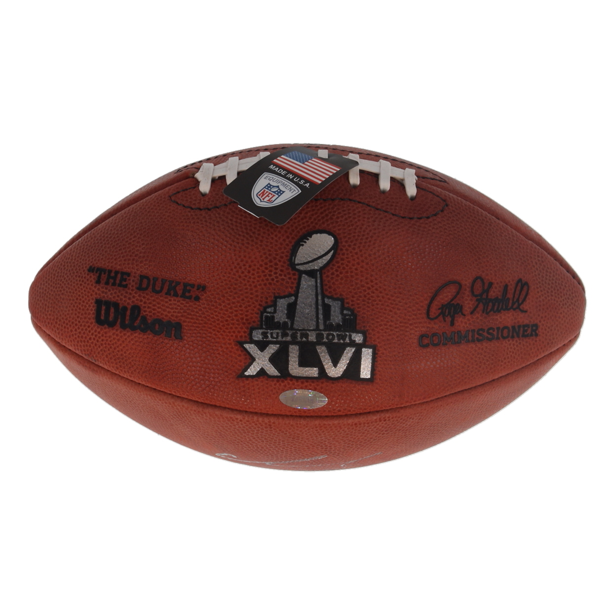 Ahmad Bradshaw Signed NFL "Super Bowl XLVI" Logo Football (Steiner) at PristineAuction.com Ahmad Bradshaw Signed NFL "Super Bowl XLVI" Logo Football (Steiner) at PristineAuction.com