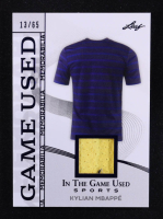 Kylian Mbappe 2025 Leaf ITG Used Sports Game Used Memorabilia Blue Foil JSY #GM23 #13/65 at PristineAuction.com