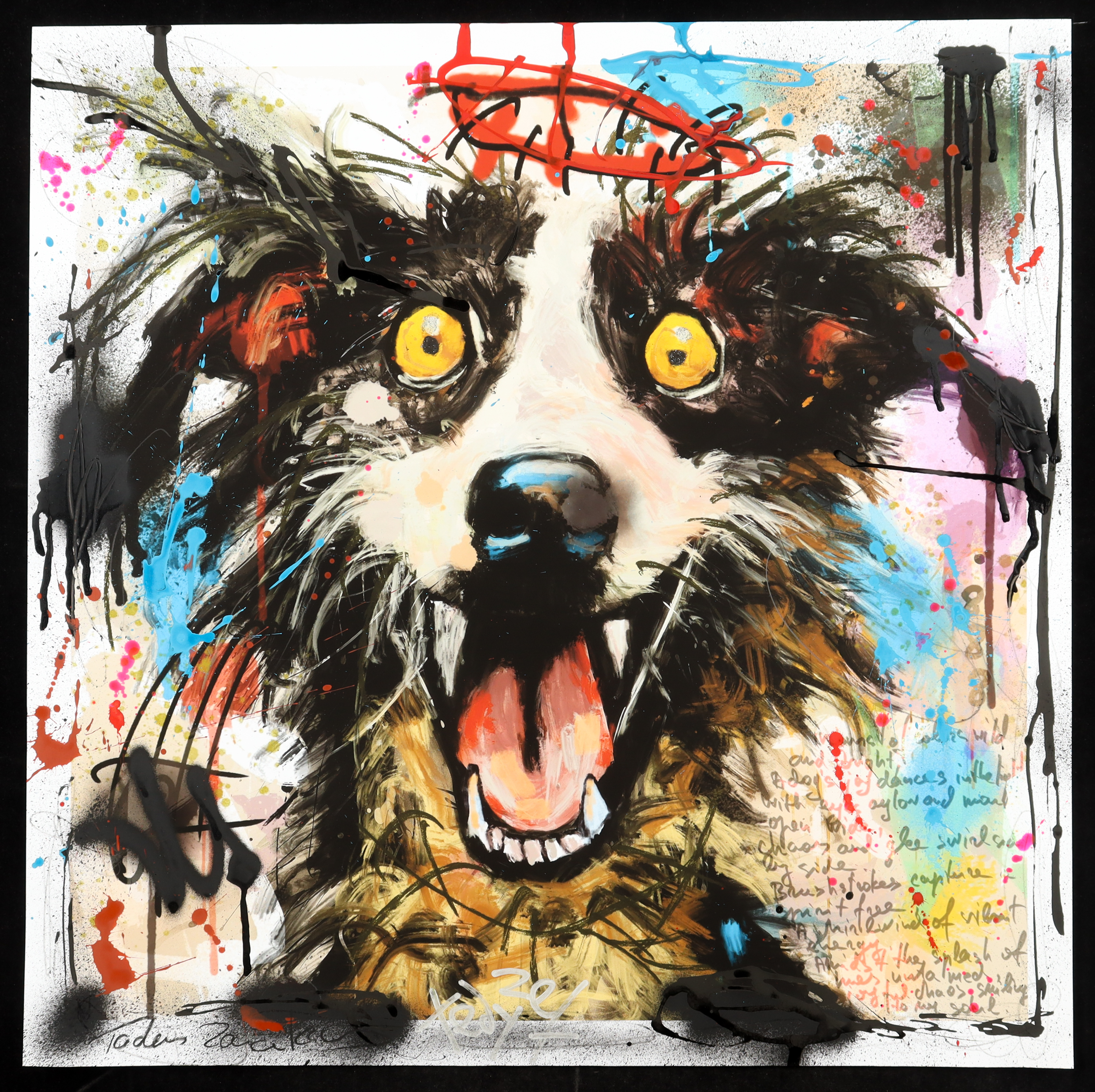 "Joyful Chaos #S-2" 2025 24x24 Original Painting on Fine Art Paper by Tadas Zaicikas | TedyZet (Zaicikas) at PristineAuction.com "Joyful Chaos #S-2" 2025 24x24 Original Painting on Fine Art Paper by Tadas Zaicikas | TedyZet (Zaicikas) at PristineAuction.com