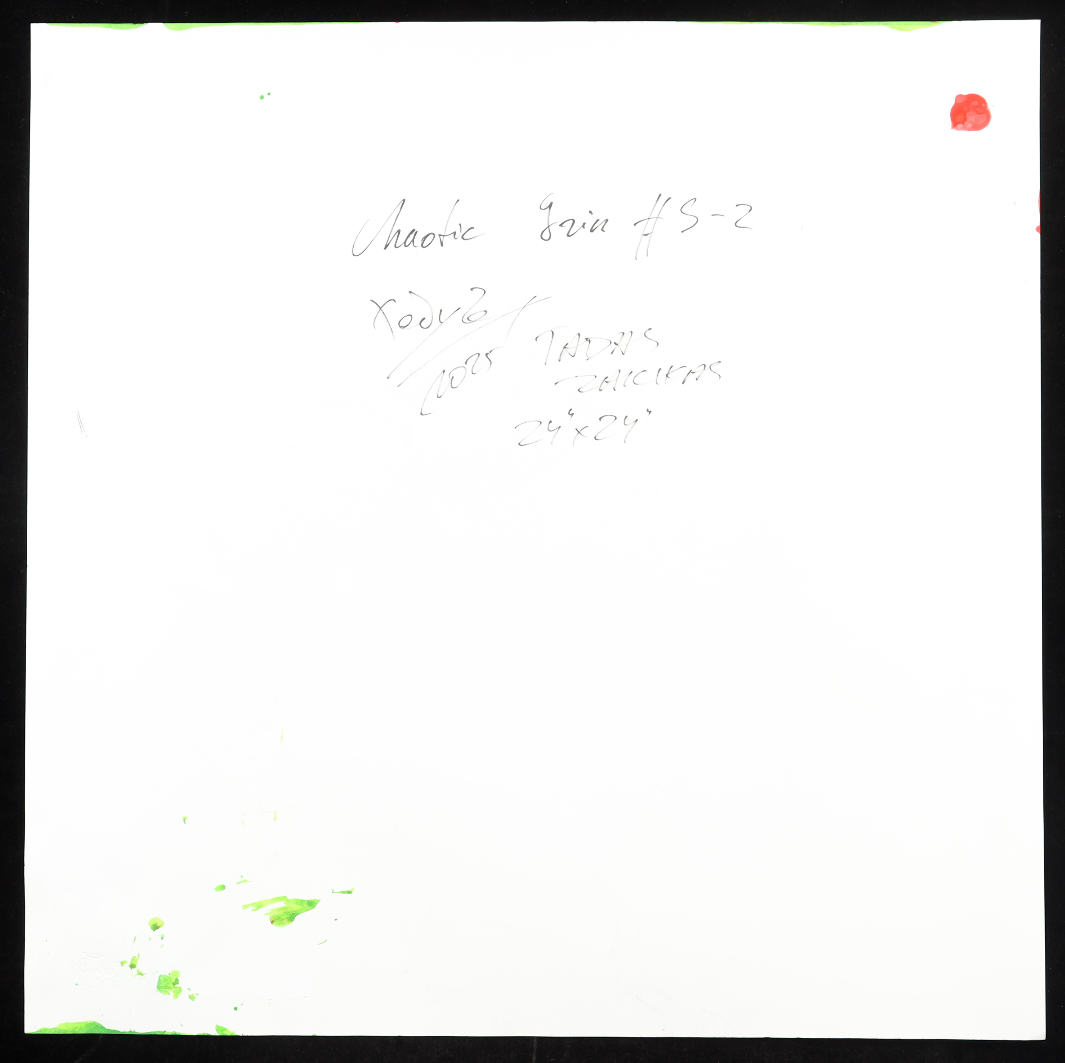 "Chaotic Grin #S-2" 2025 24x24 Original Painting on Fine Art Paper by Tadas Zaicikas | TedyZet (Zaicikas) at PristineAuction.com "Chaotic Grin #S-2" 2025 24x24 Original Painting on Fine Art Paper by Tadas Zaicikas | TedyZet (Zaicikas) at PristineAuction.com