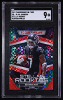 Bijan Robinson 2023 Panini Rookies & Stars Stellar Rookies Red Plaid Prizm #SR-1 RC (SGC 9) at PristineAuction.com