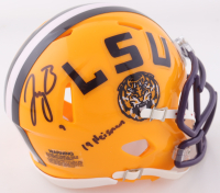 Joe Burrow Signed LSU Tigers Speed Mini Helmet Inscribed "19 Heisman" (Fanatics) at PristineAuction.com
