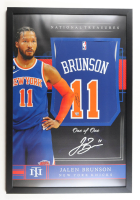 Jalen Brunson Signed Custom Framed Jersey Display (Fanatics) at PristineAuction.com