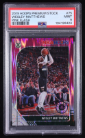 Wesley Matthews 2019 NBA Hoops Premium Stock Pink Flash #75 #01/25 (PSA 9) at PristineAuction.com