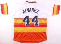 Yordan Alvarez Signed Jersey Inscribed "22 WS Champs" (Beckett) at PristineAuction.com