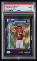 Jayden Daniels 2024 Donruss Optic Purple Shock #248 RR RC (PSA 9) at PristineAuction.com