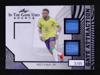 Neymar Junior 2025 Leaf ITG Used Sports Gate Attraction Dual Relic Blue Foil #GA25 #2/55 at PristineAuction.com