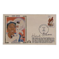 Hank Aaron Signed 1982 "Cooperstown" FDC Envelope (JSA) at PristineAuction.com