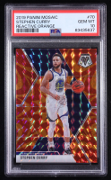 Stephen Curry 2019-20 Panini Mosaic Reactive Orange Prizm #70 (PSA 10) at PristineAuction.com
