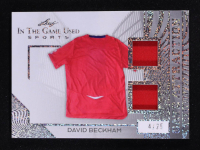 David Beckham 2025 Leaf ITG Used Sports Gate Attraction Dual Relic Silver Sparkle Foil #GA6 #04/25 at PristineAuction.com