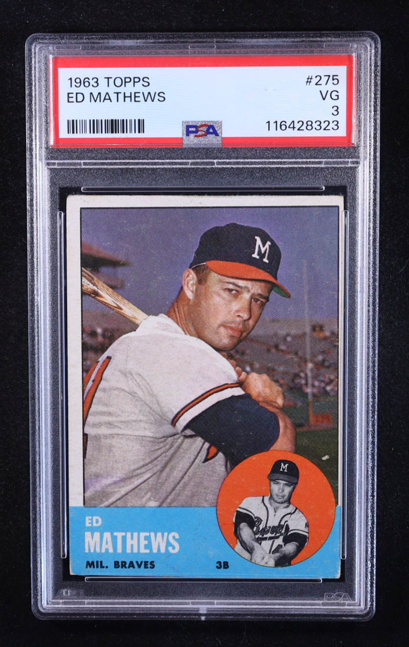 Ed Mathews 1963 Topps #275 (PSA 3) at PristineAuction.com Ed Mathews 1963 Topps #275 (PSA 3) at PristineAuction.com