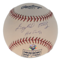 Gaylord Perry Signed OML Hall of Fame Logo Baseball Inscribed "HOF 91" (MLB & Ironclad) at PristineAuction.com