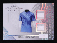 Novak Djokovic 2025 Leaf ITG Used Sports Gate Attraction Dual Relic Silver Foil #GA28 #2/2 at PristineAuction.com