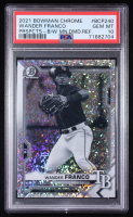 Wander Franco 2021 Bowman Chrome Prospects Black and White Mini-Diamond Refractors #BCP240 (PSA 10) at PristineAuction.com
