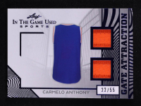 Carmelo Anthony 2025 Leaf ITG Used Sports Gate Attraction Dual Relic Blue Foil #GA4 #22/55 at PristineAuction.com