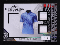 Novak Djokovic 2025 Leaf ITG Used Sports Gate Attraction Dual Relic Black Foil #GA28 #1/3 at PristineAuction.com